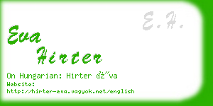 eva hirter business card